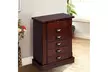 Armoire Jewelry Cabinet Box Storage Chest Stand Organizer Necklace Wood - Second Medium