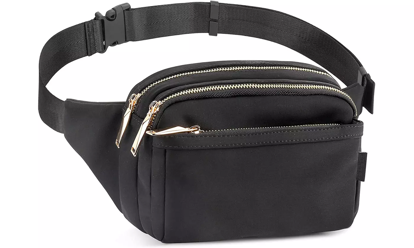 Fashion Waist Fanny Pack Waist Bag Multi-Pockets Large Capacity Hip Bum Bag - Primary Image