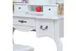 Tri-fold Mirror Dresser with Dressing Stool White - Second Medium