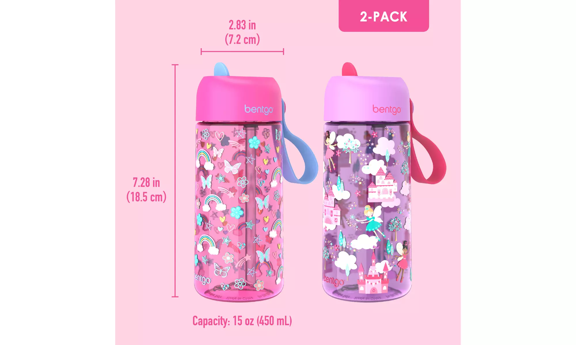 Bentgo Kids Water Bottle (1 and 2 Pack options)