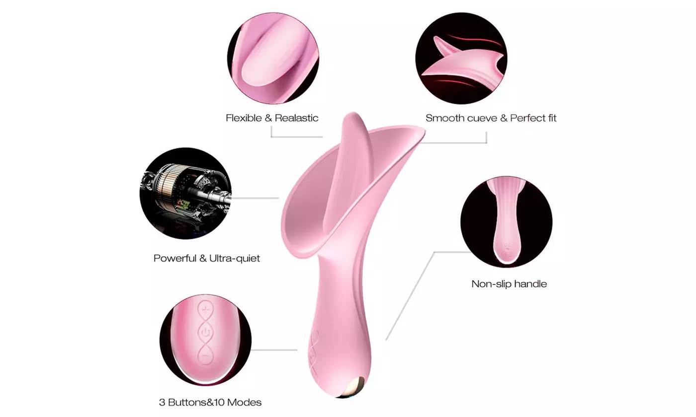 Clit Licking Tongue Sucking Vibrator G-Spot Oral Massager Sex Toys