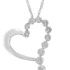 Image 6: Sterling Silver 0.1ct TDW Diamond Heart Pendant Necklace (H-I,I2)