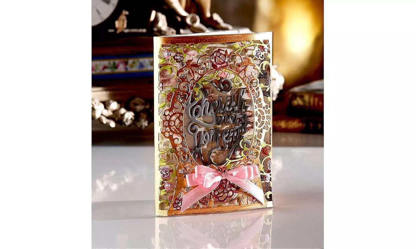 Crafters Companion Diesire Create?A?Card A2 Card Size Die Classic Floral Frame - Primary Image