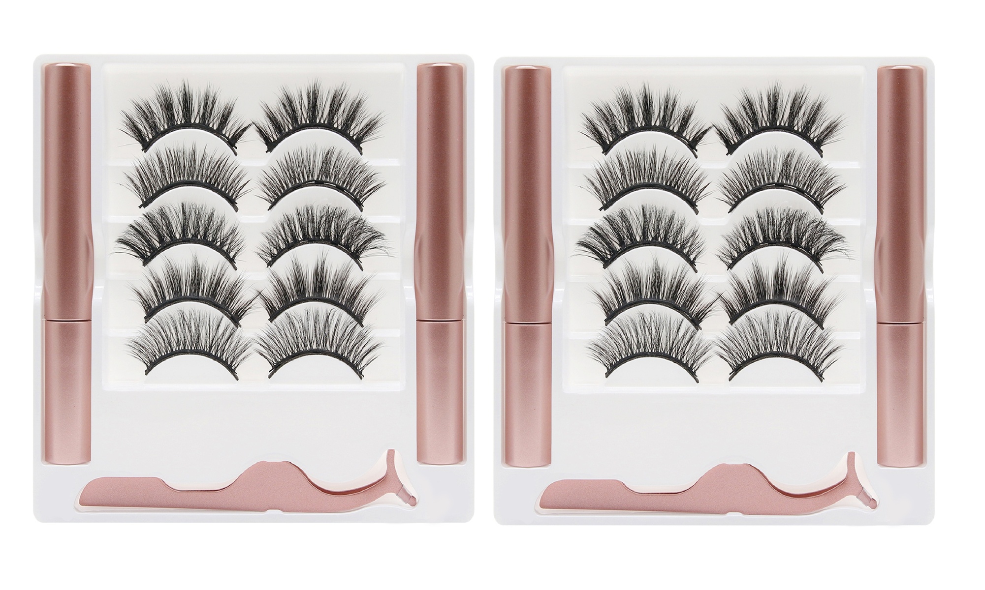 10 Pairs of Magnetic Eyelashes with 4 Tubes of Magnetic Eyeliner Kit
