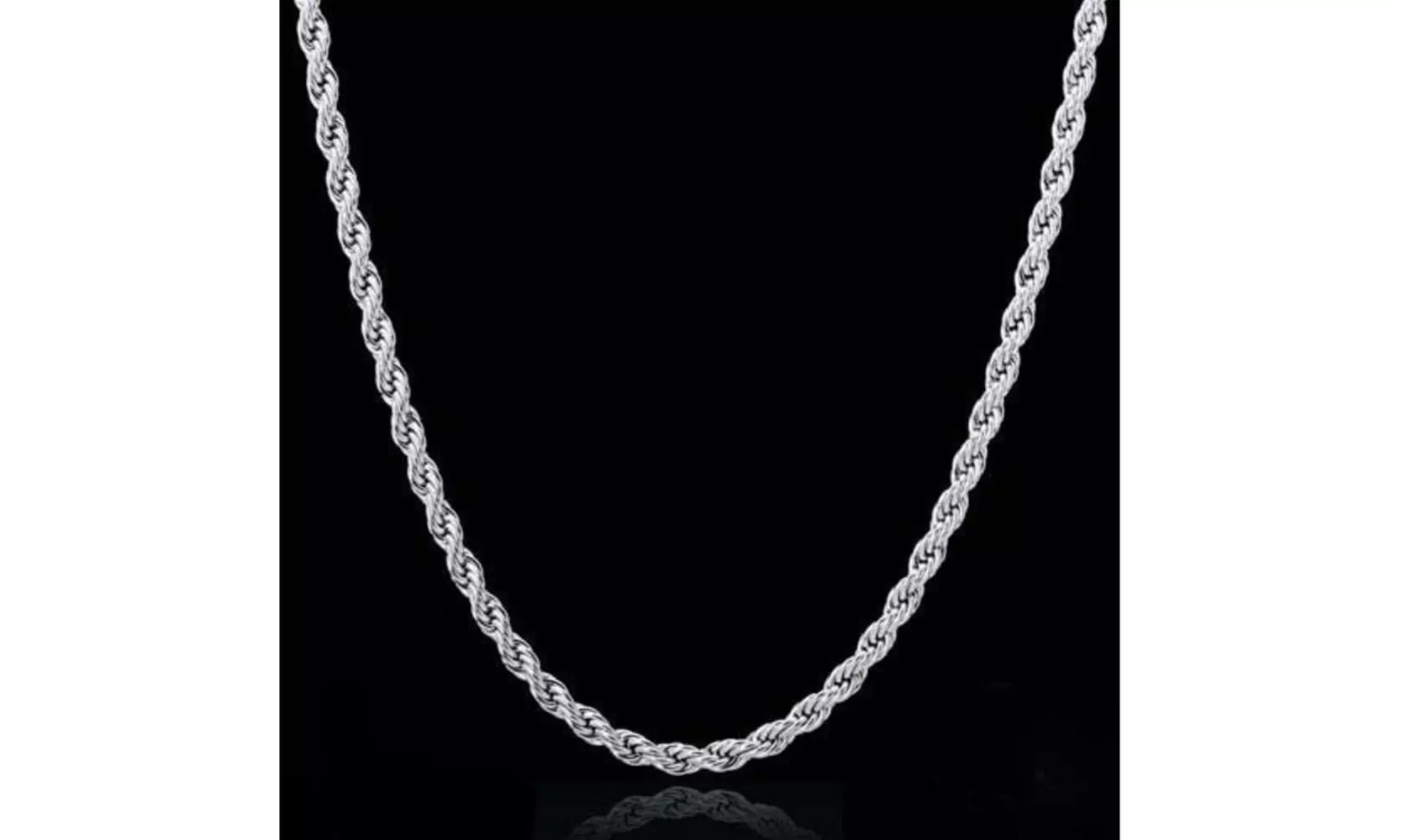Solid Italian Rope Chain in Sterling Silver - Primary Image