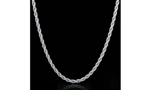 Solid Italian Rope Chain in Sterling Silver