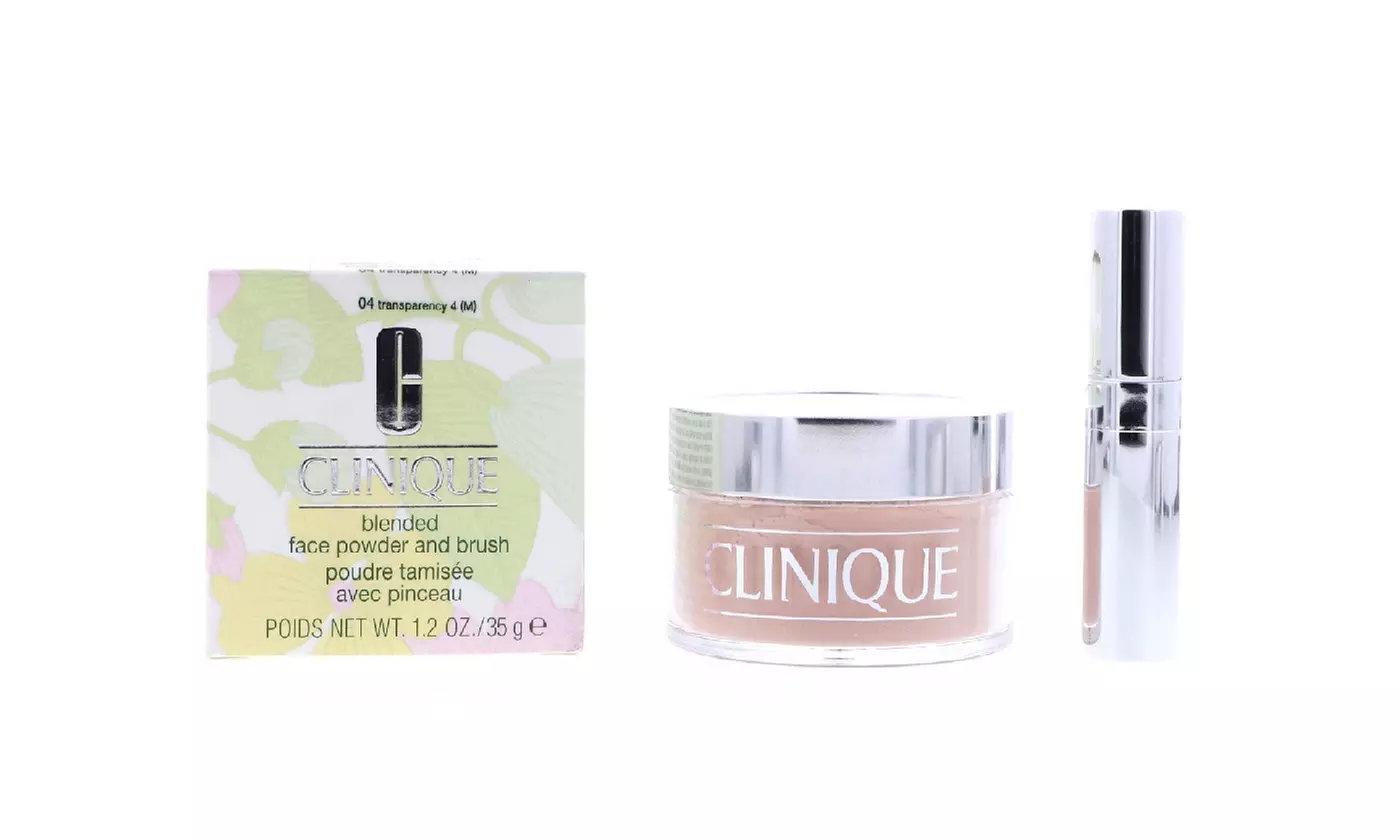 Clinique Blended Face Powder & Brush - No.04 Transparency, 1.2 oz - Primary Image