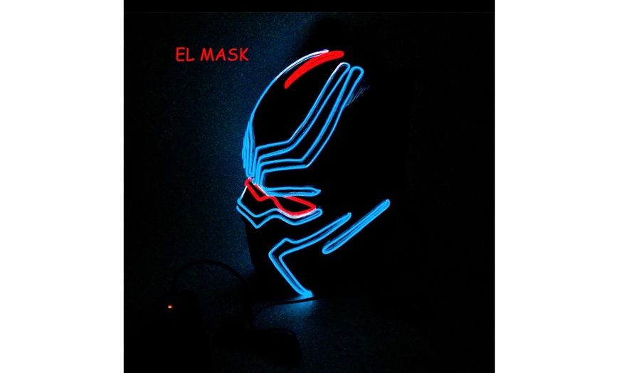 Image 3: Black Panther Halloween led mask