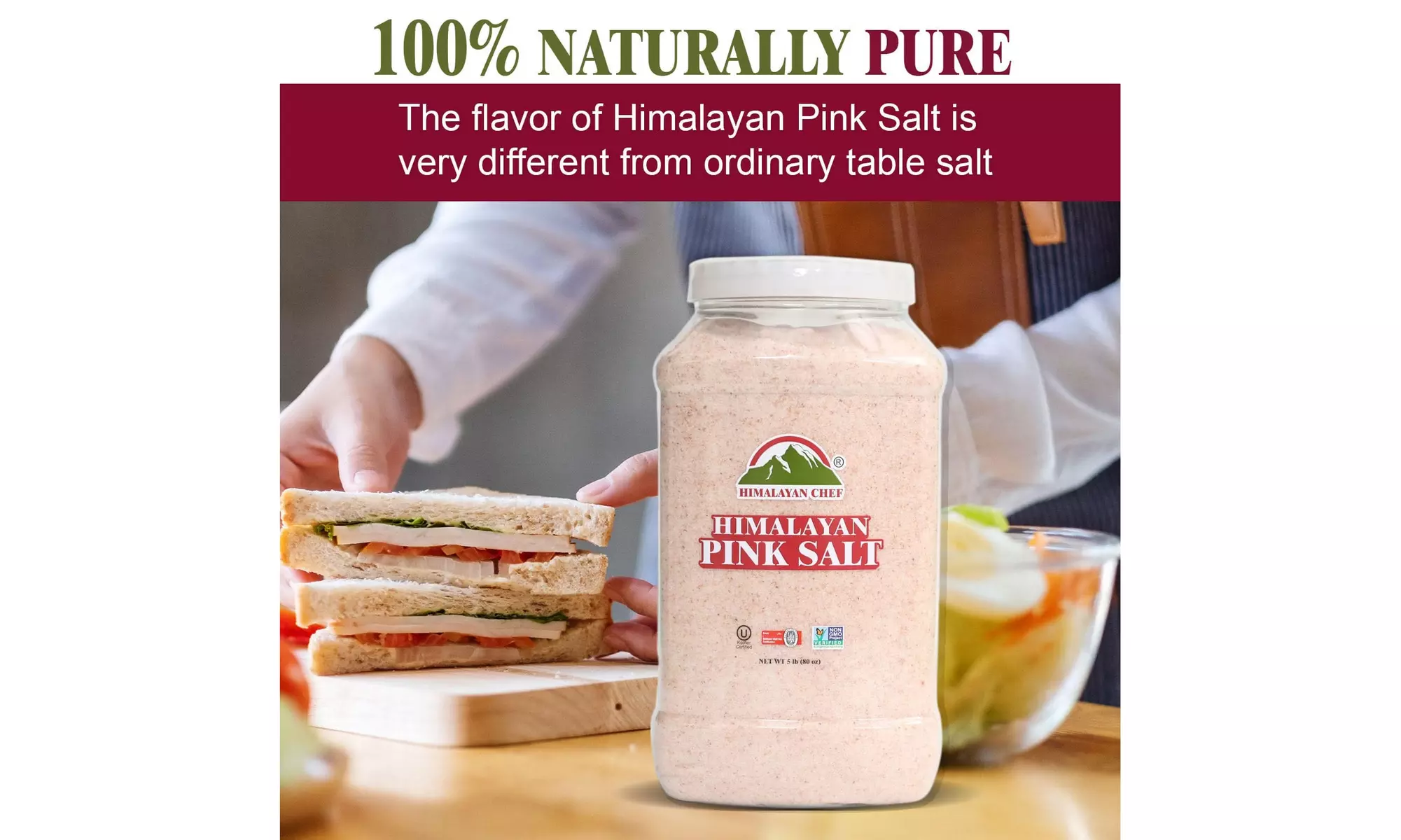 Himalayan Pink Salt, Fine 5lbs - Himalayan Chef  - Second Medium