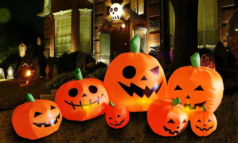 8ft Halloween Inflatable Pumpkin Patch - Primary Image