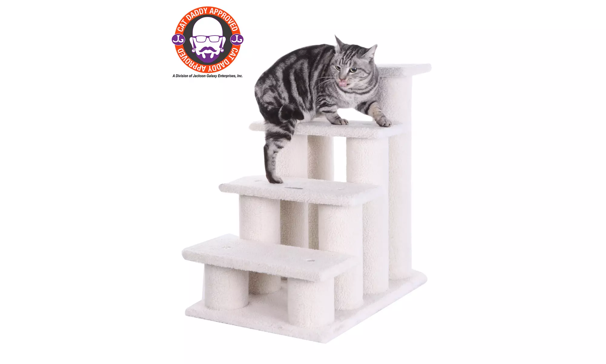 Armarkat Model B4001 Classic Pet Steps in Ivory With Four Steps - Primary Image