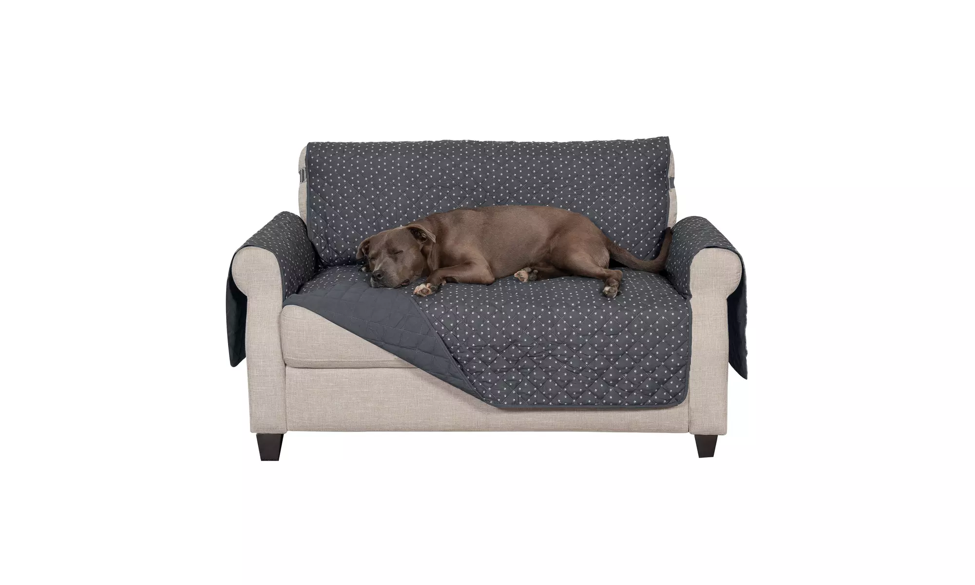 FurHaven Pet Reversible Water-Resistant Furniture Protector for Dogs - Paw Print