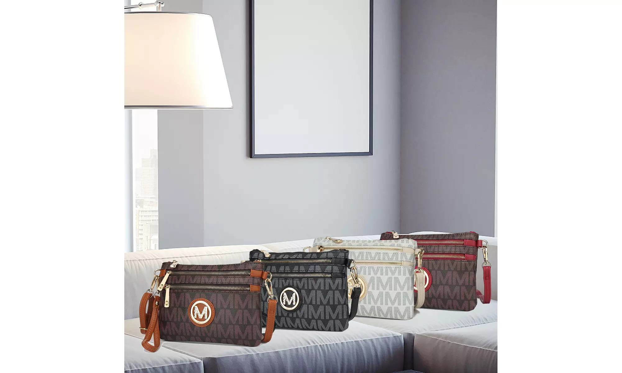 MKF Collection Geneve M Signature Crossbody & Wristlet by Mia K. - Primary Image