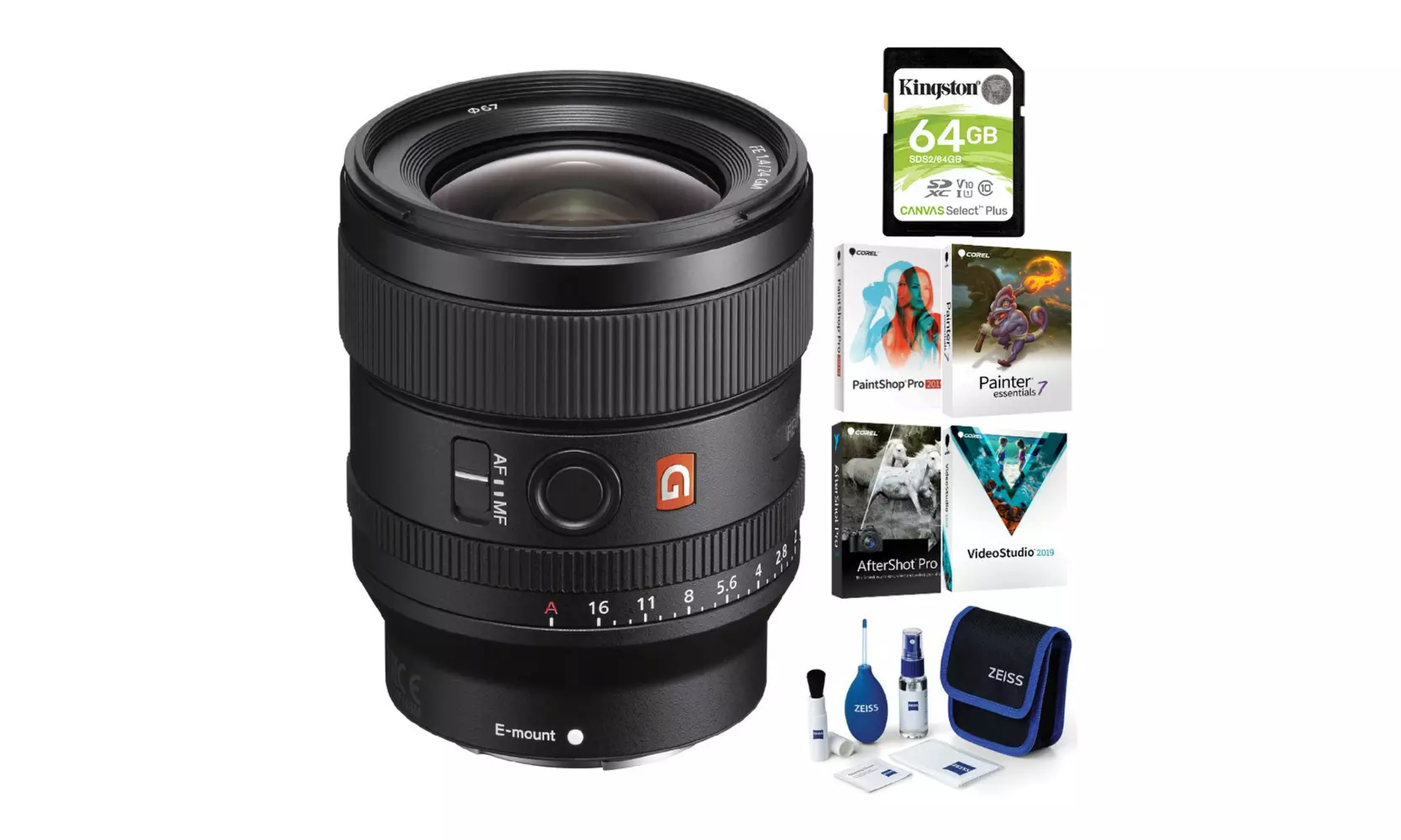 Sony Alpha FE 24mm f/1.4 GM Lens with Software Suite and Accessory Bundle - Primary Image