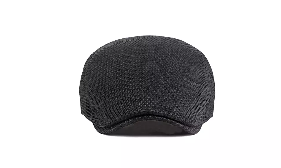Men's Mesh Summer Gatsby Cap Ivy Hat Newsboy Golf Driving Flat Cabbie
