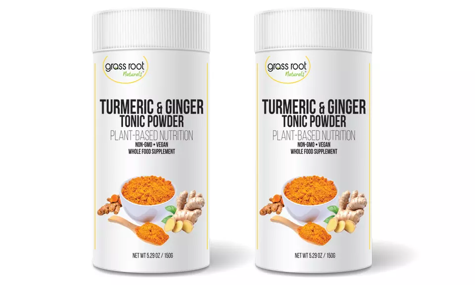 Grass Root Naturals Organic Turmeric and Ginger Tonic Powder Dietary Supplement (1- or 2-Pack) - Second Medium