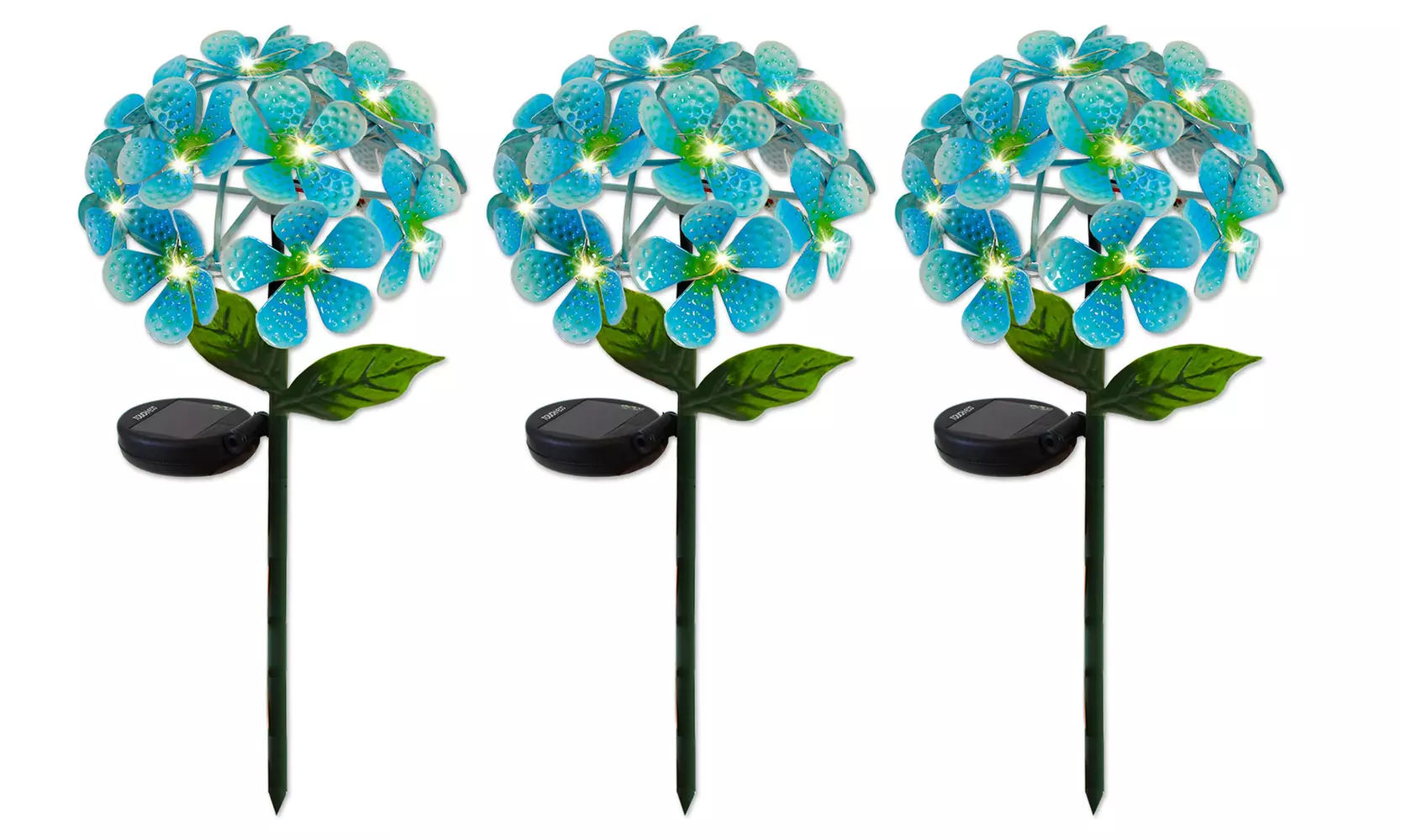 Touch Of ECO Solar LED Metal Flower Stake Lights(1-,2- or 3-Pack)
