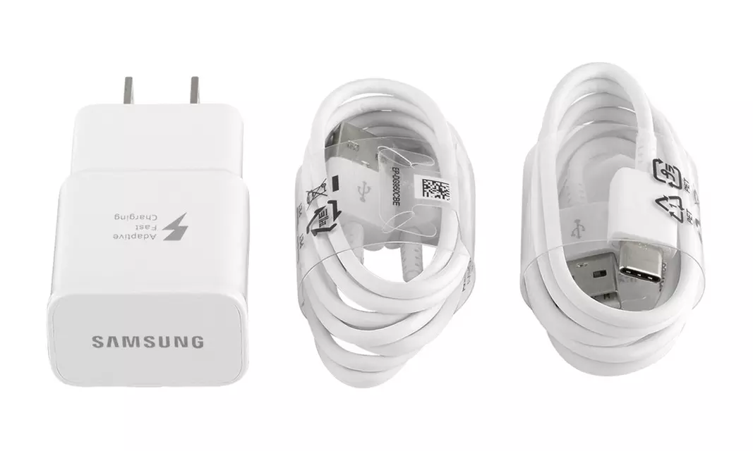  OEM Samsung Fast Charger with 2 USB C Type C Cables for S8 S8 Plus Note 8  - Second Medium