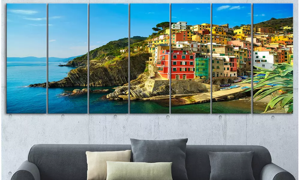 Extra Large Seascape Canvas Art Prints- 83 x 32 - 7Panels - Primary Image