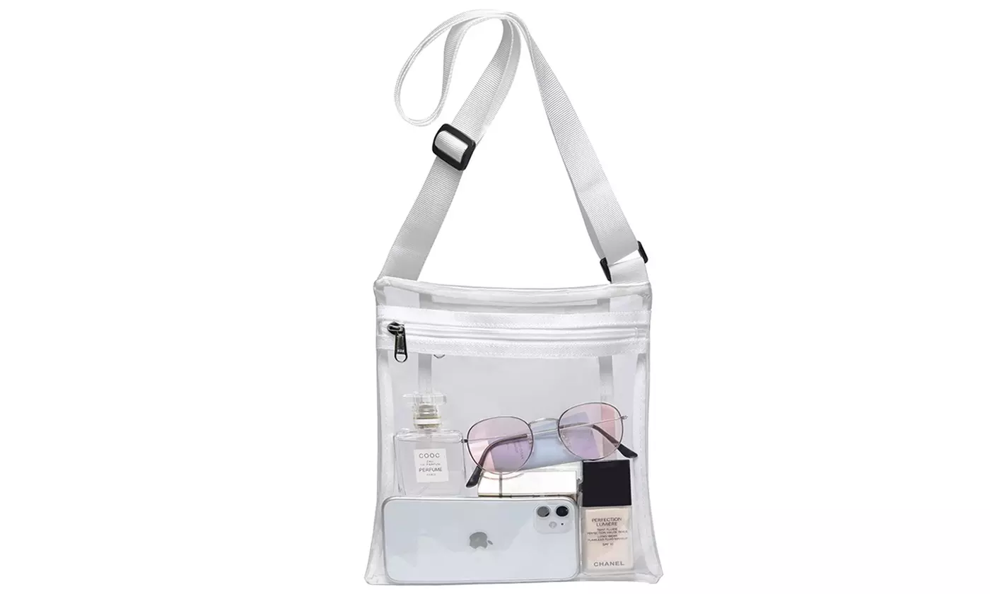 Clear PVC Stadium Approved Sling Bag Crossbody Purse Fanny Pack