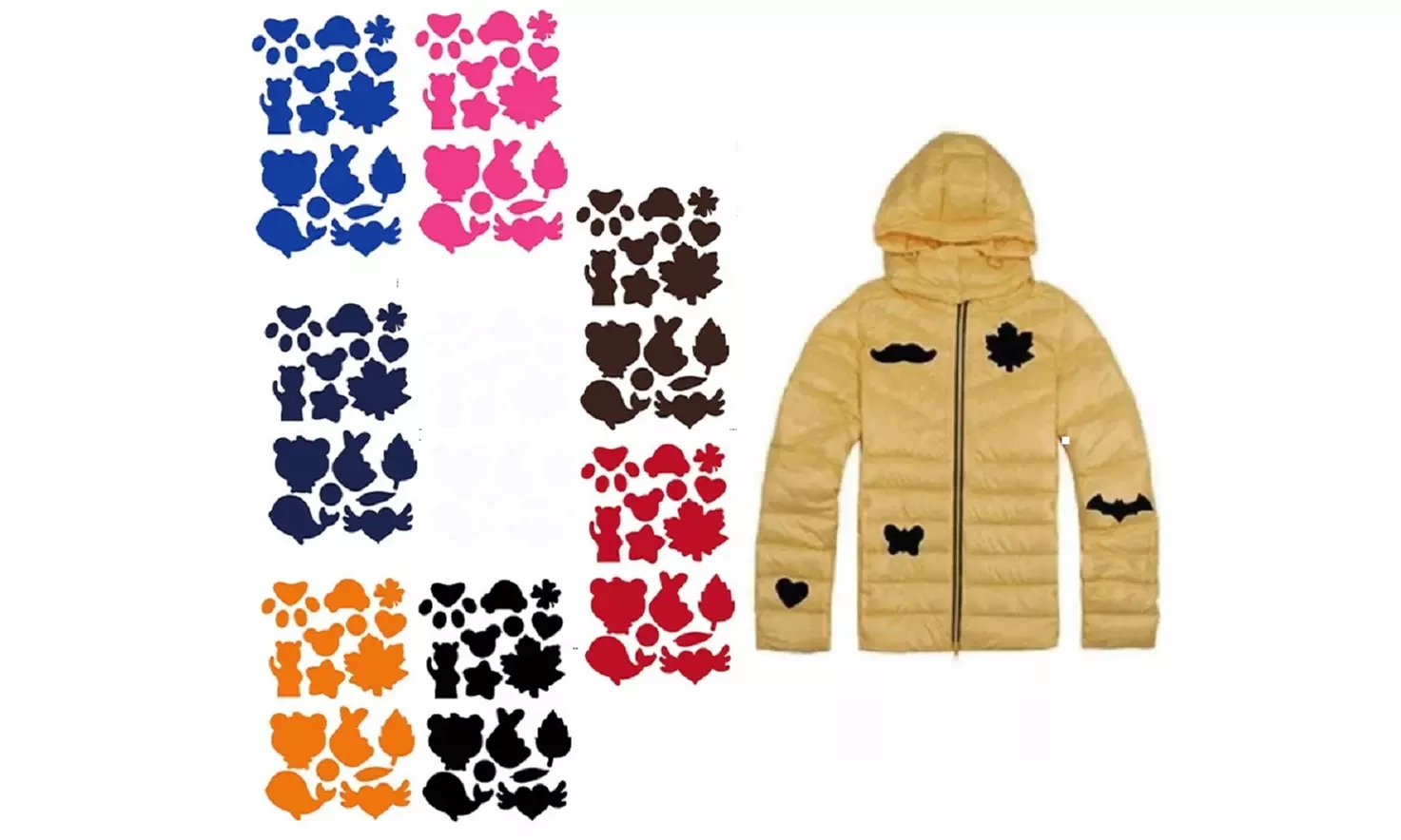 8 Sheets Down Jacket Self Adhesive Patches Nylon Clothing Repair Tape Stickers - Primary Image