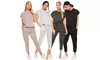 Women Tracksuit Set Casual Sport Lounge Wear Casual T-shirt Top Pants Set