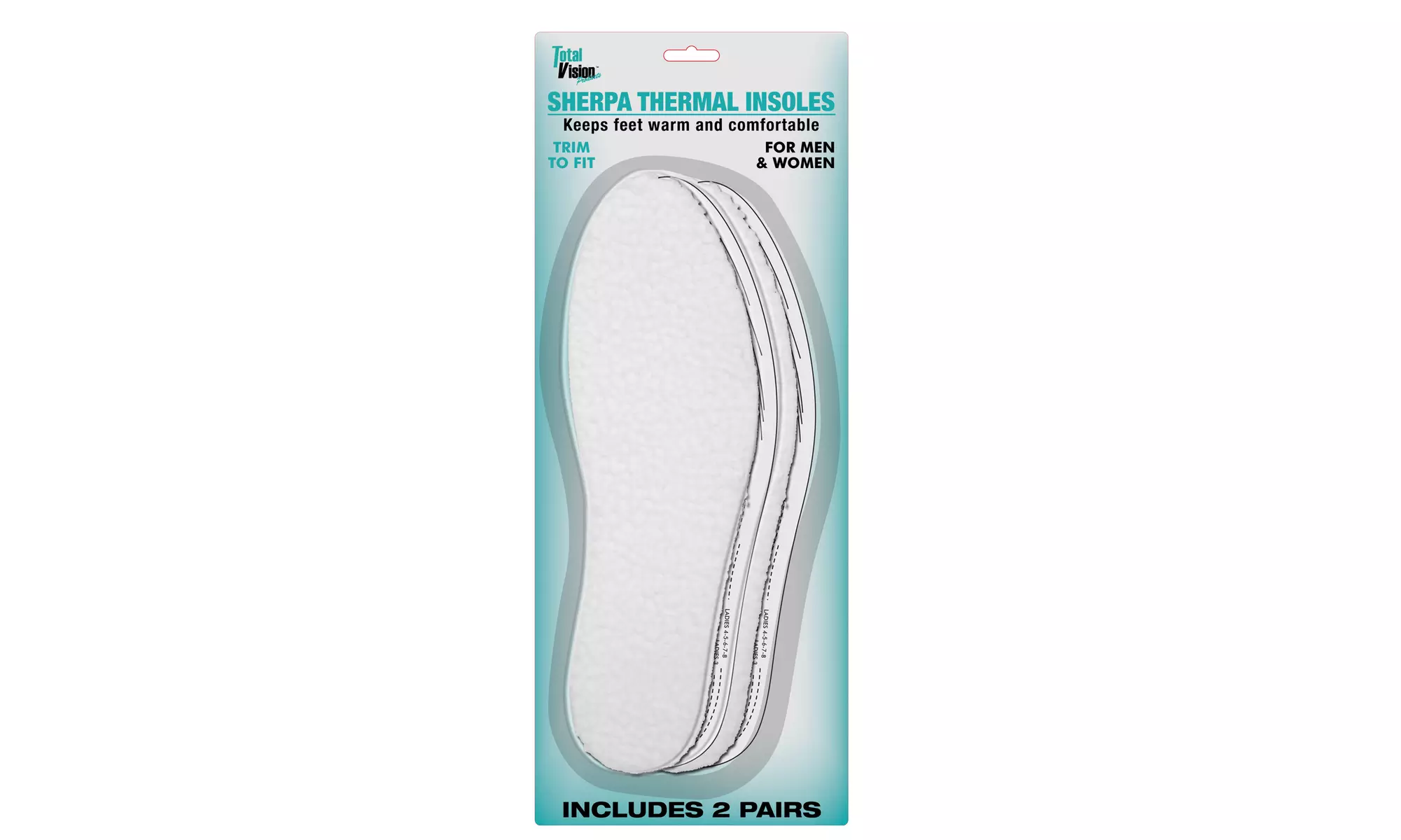 Unisex Sherpa Thermal Insoles (2-Pairs) - Second Medium
