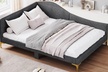 Costway Twin/Full Upholstered Daybed Rivet-Tufted Platform Bed with Metal Legs - Second Medium