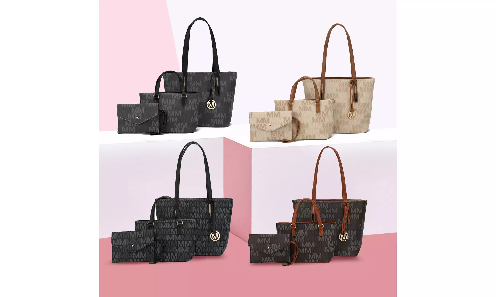 MKF Collection 3PC Aylet M Tote with Mini Bag and Wristlet Pouch by Mia K. - Primary Image