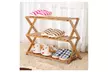 Natural Bamboo 3-Tier Shoe Rack Entryway Wood Color Shoe Rack - Second Medium