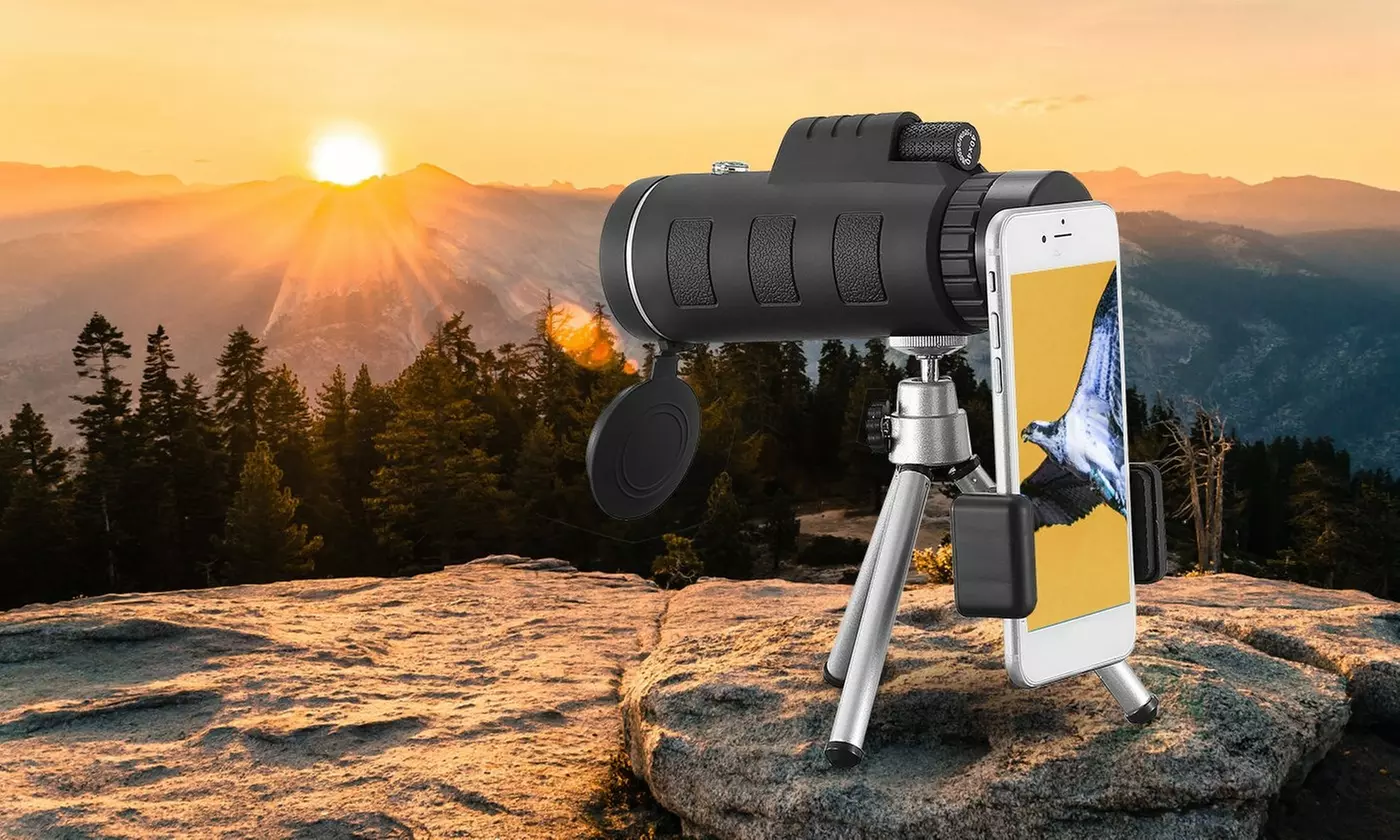 iMounTEK 40x60 HD Optical Monocular Telescope Kit w/ FMC Lens & Phone Holder