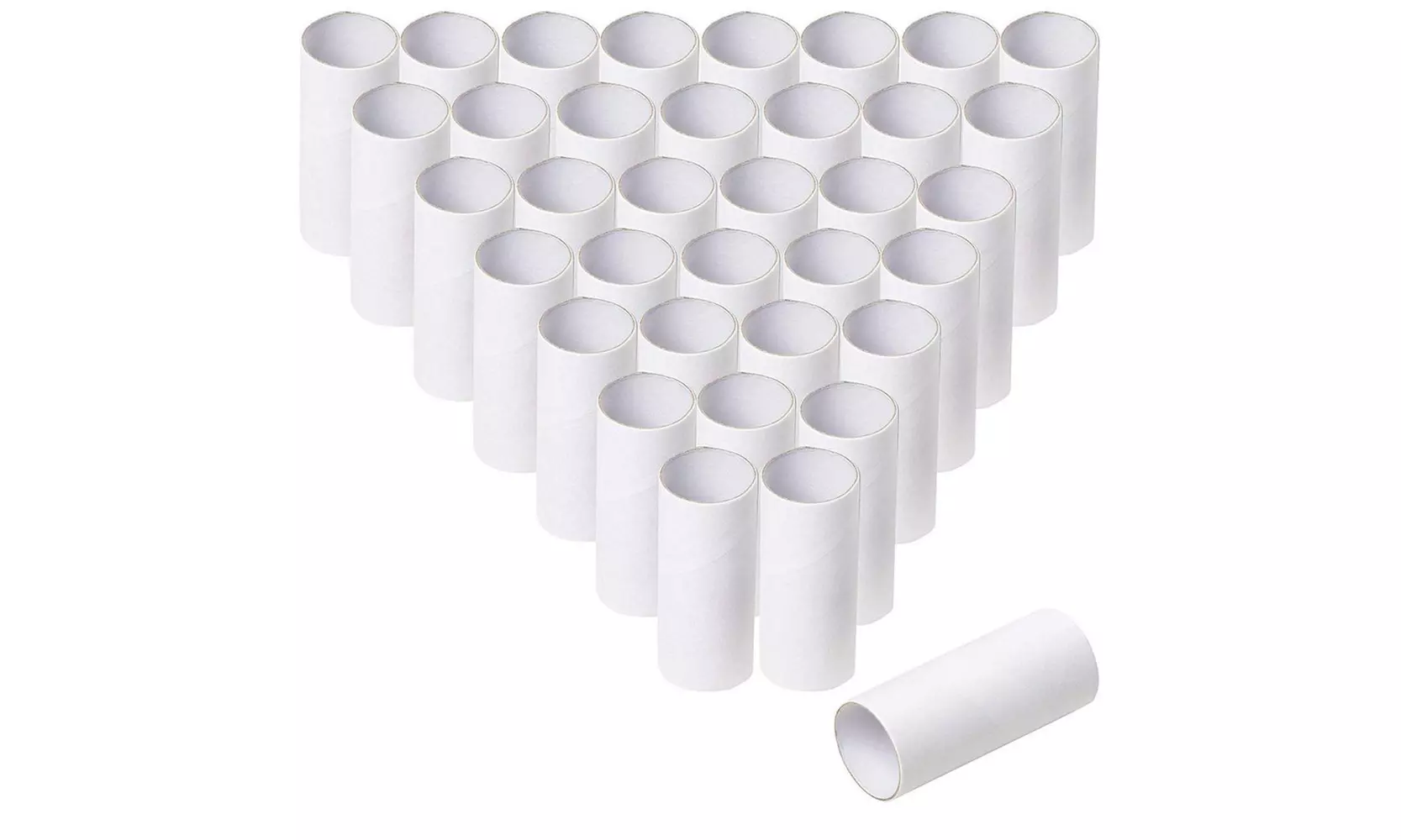 48-Pack Cardboard Tubes Craft Rolls Empty Toilet Paper Rolls for Crafts, White - Primary Image