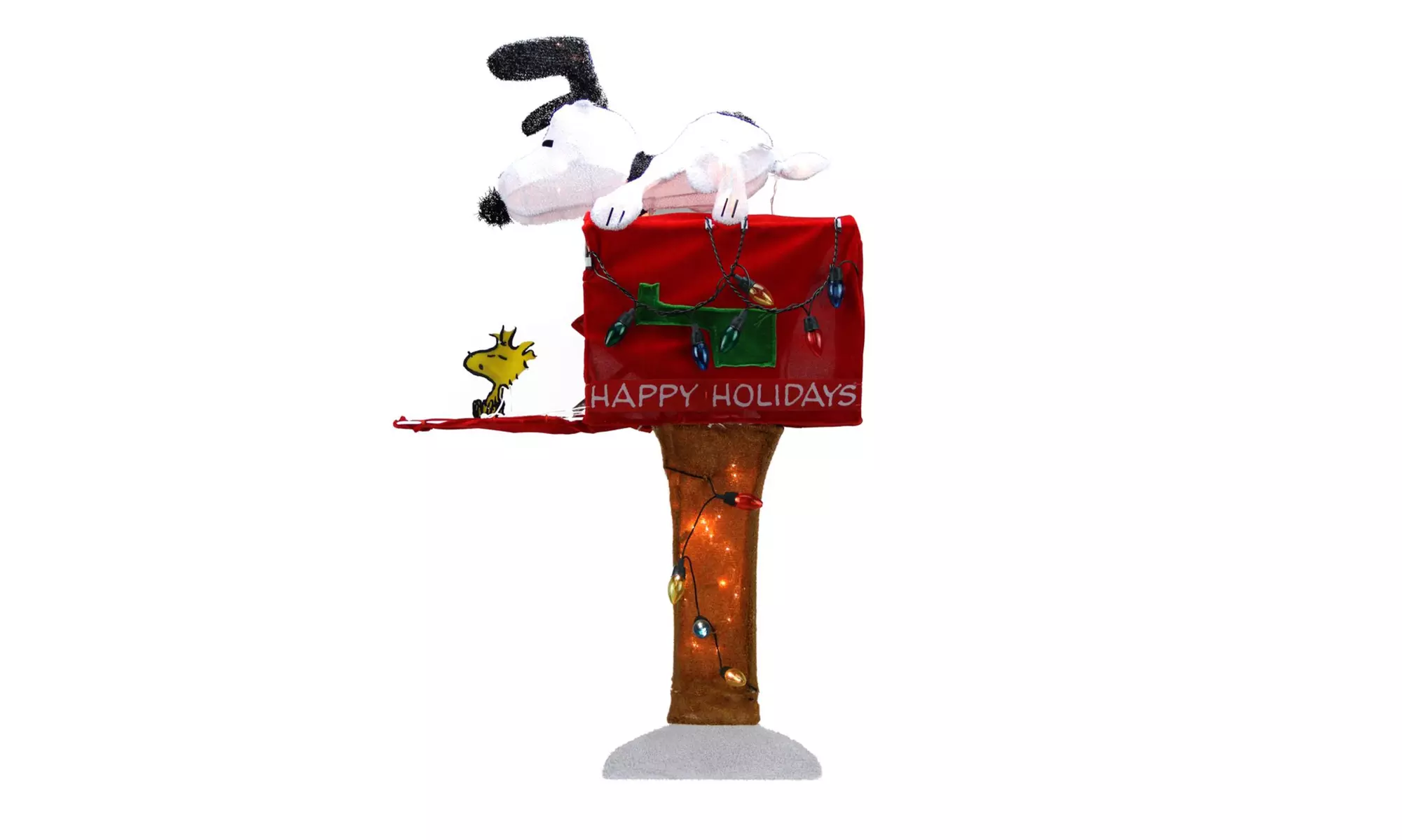 36" Peanuts Snoopy Red Mailbox Animated Christmas Yard Décor - Primary Image