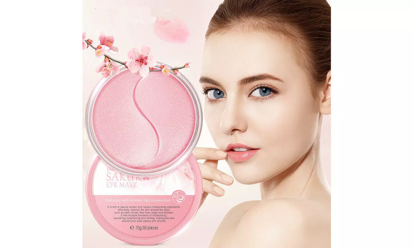50 Pieces under Eye Pads Mask Anti Dark Circle Wrinkles Crystal Gold LAIKOU