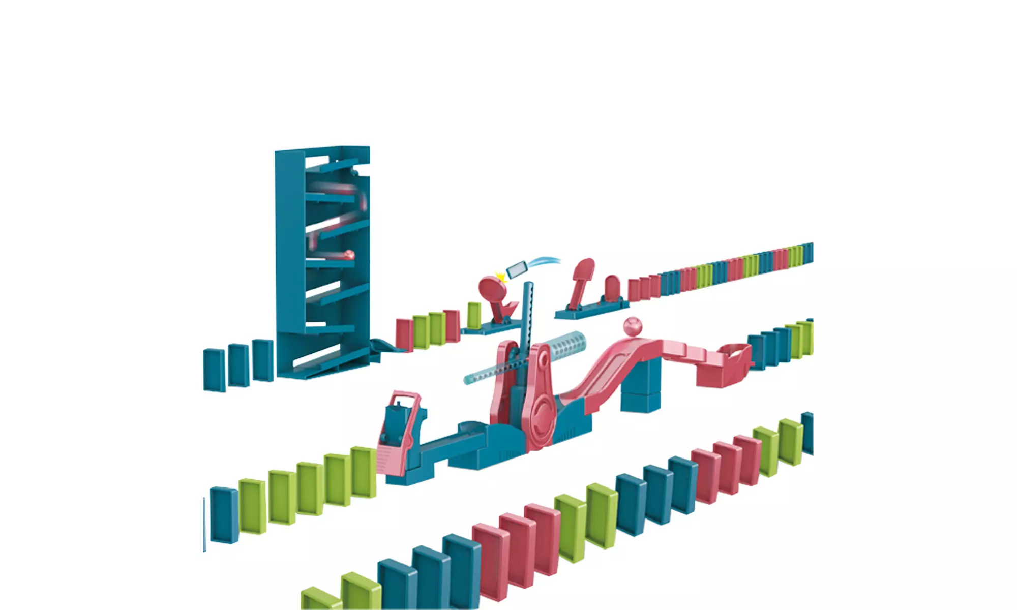 Zummy Domino Aircraft and Amusement Park Themed Set - 120 Pieces - Second Medium