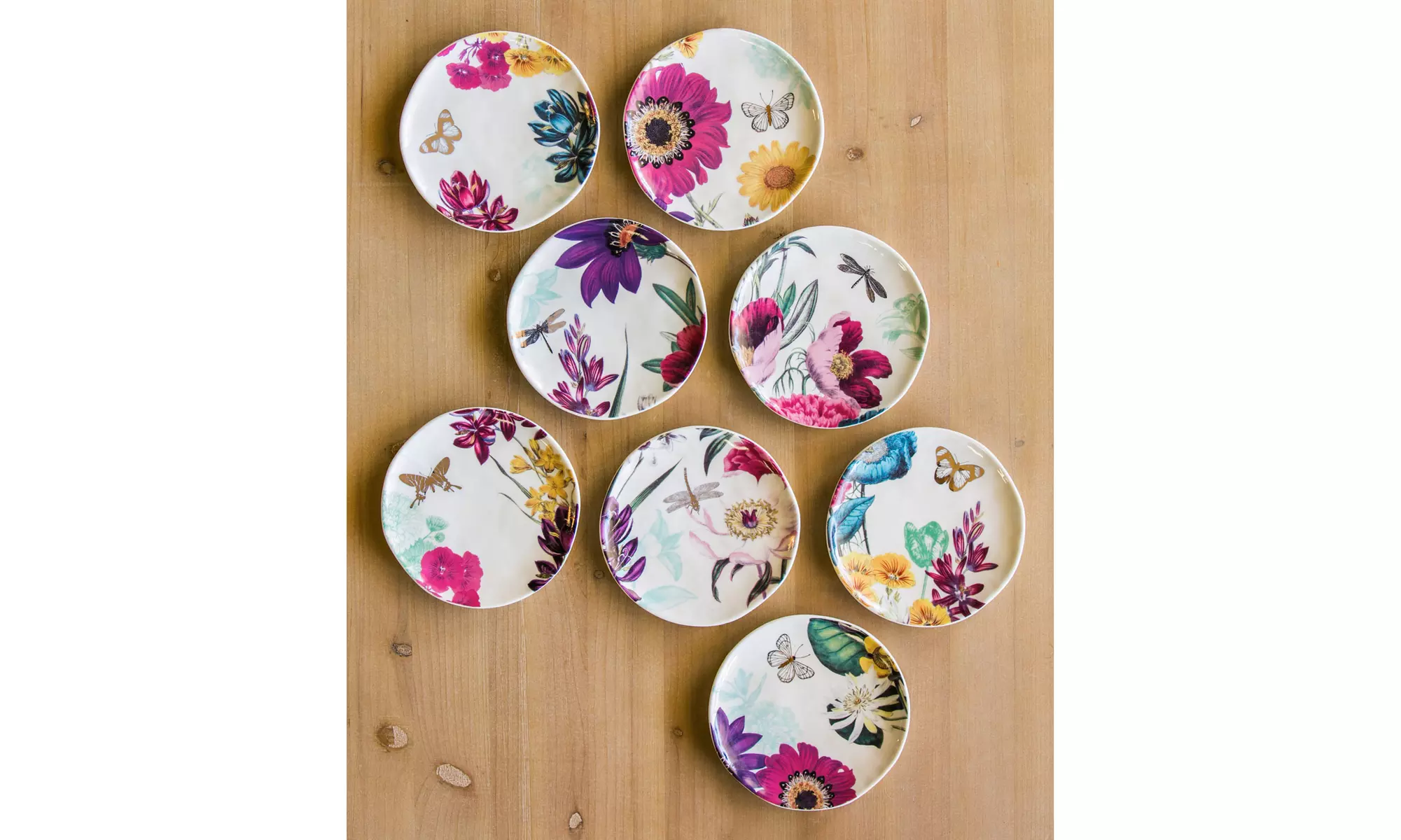 Ceramic 6" Appetizer Plates w/caddy - Primary Image
