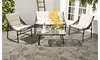 Safavieh 4-Piece Conversation Set with Cushions. Choose Your Color.