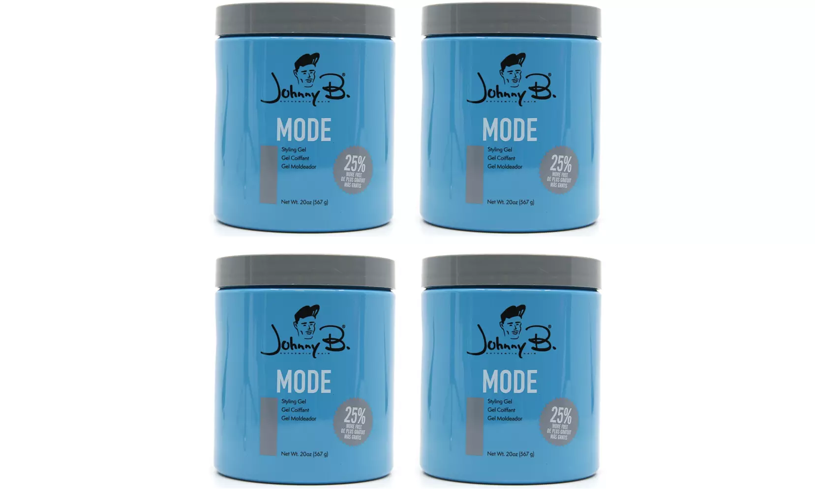 Johnny B Mode Styling hair Gel 20 oz - Blue package - Primary Image