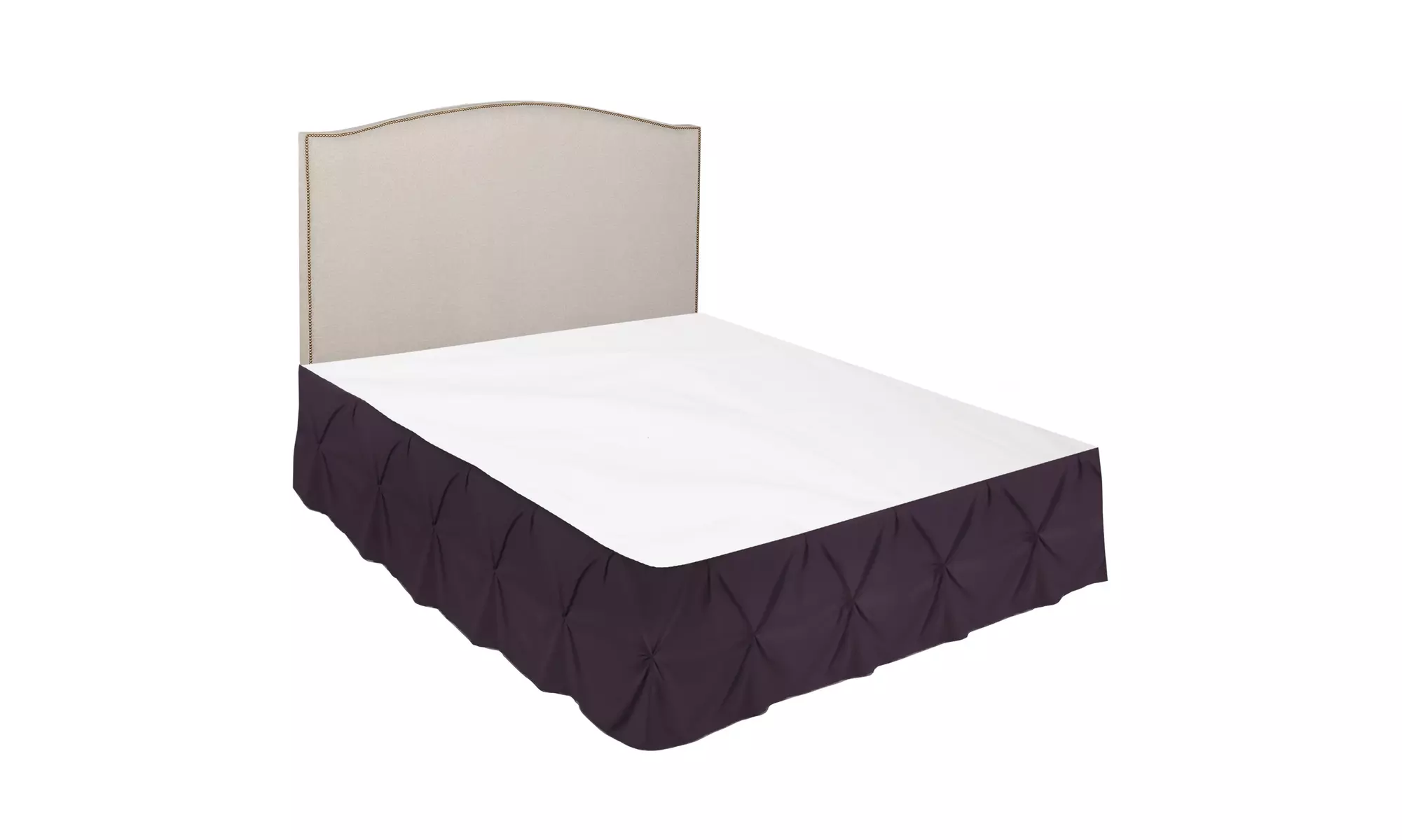 Nestl Pinch Pleat Bed Skirt - 14 inch Tailored Drop Pintuck Dust Ruffle