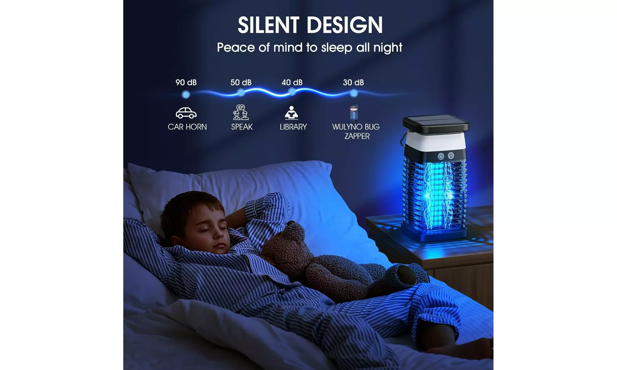 2-in-1 Outdoor Solar Light and Bug Zapper, Solar Bug Zapper Lantern 