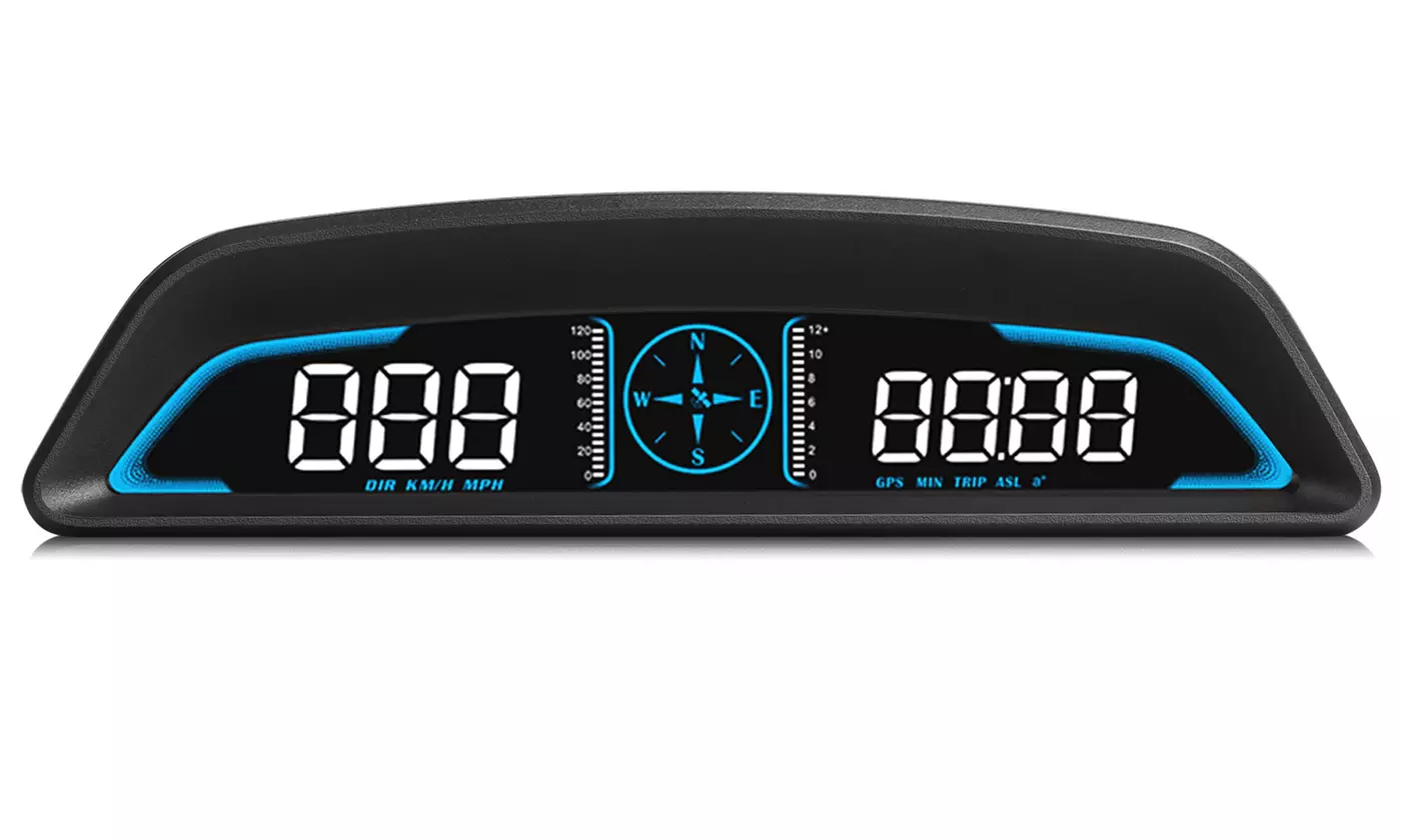 iMounTEK Car HUD GPS Head Up Display Digital Speedometer Odometer w/ Speed Alarm - Primary Image
