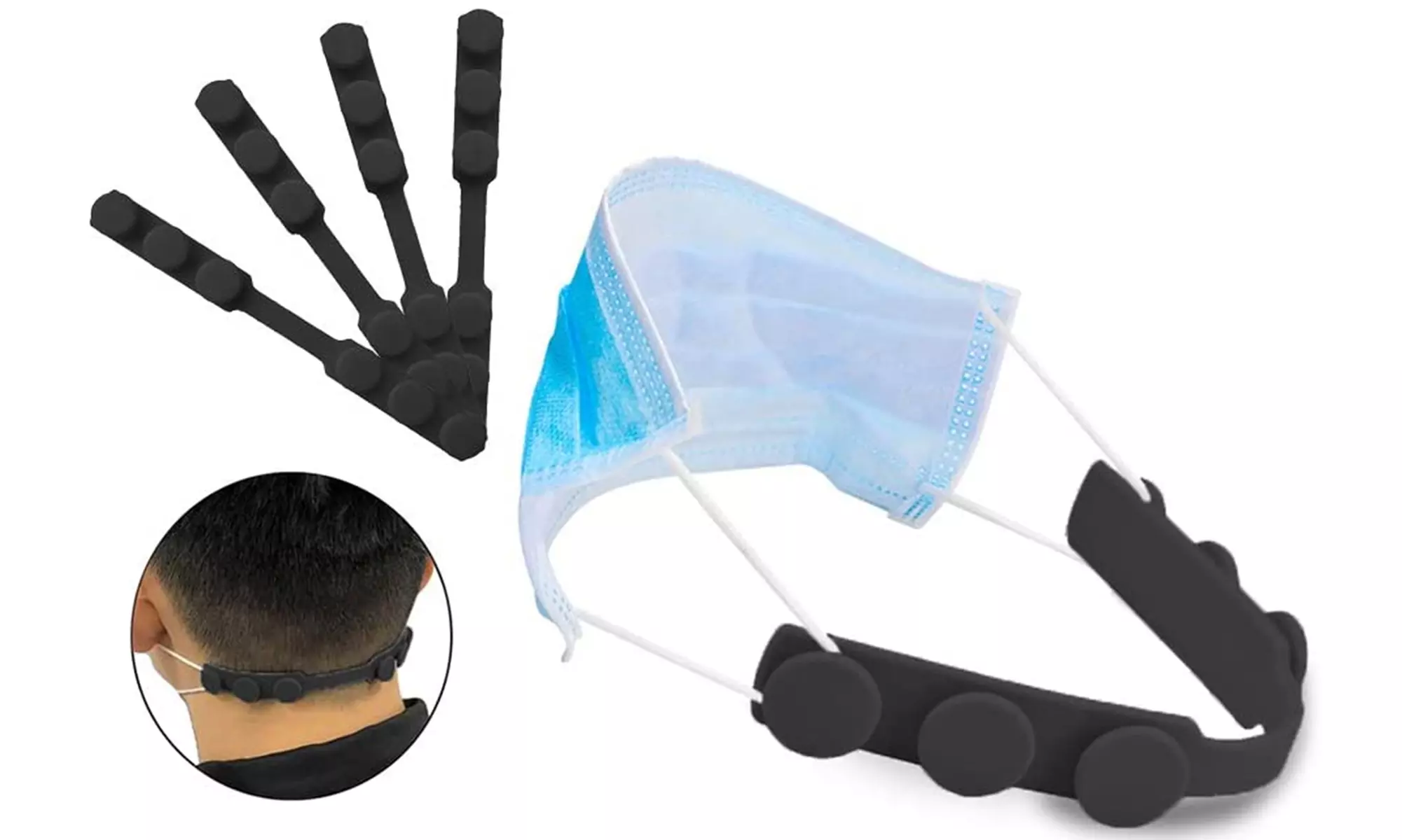 Mask Strap Extender Anti-Tightening Mask Holder Hook Ear Saver Strap for Masks - Primary Image
