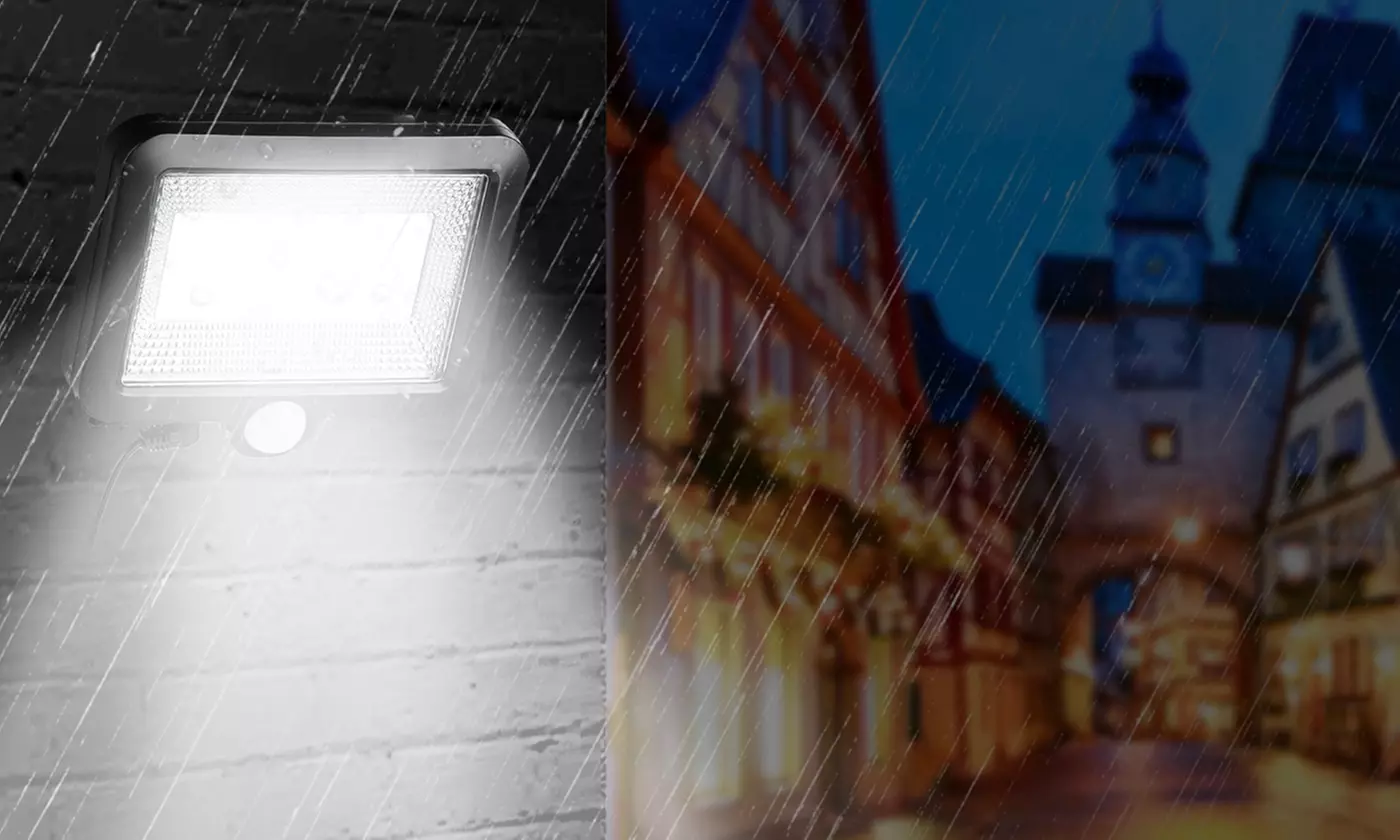 SolarEK 100-LED Solar Powered Wall Light PIR Infrared Motion Sensor Spotlight