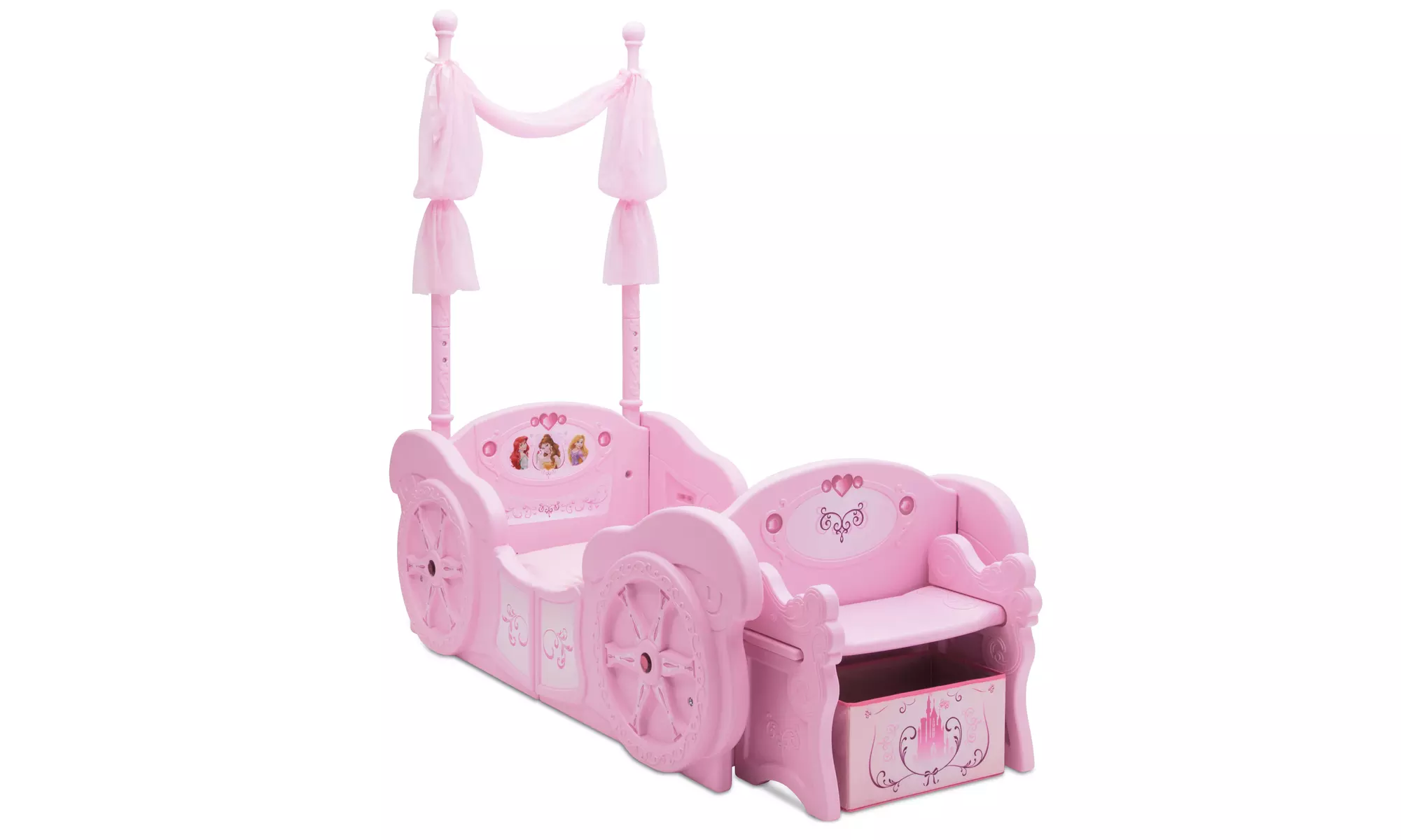 Delta Children Disney Princess Plastic Carriage Toddler-to-Twin Bed - Primary Image