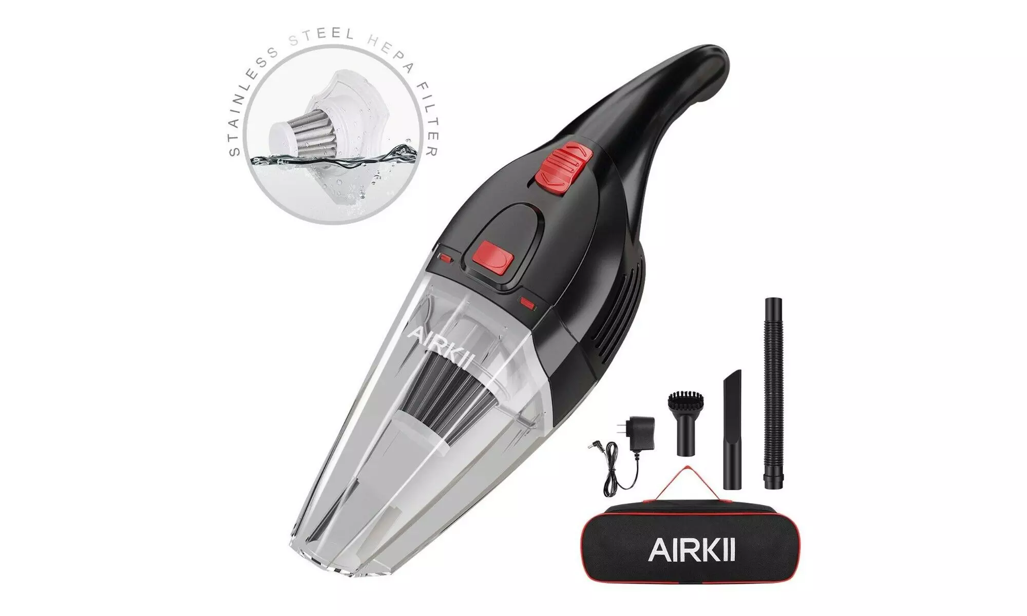 60W High Power Rechargeable Cordless Car Vacuum Cleaner for Home /Car Cleaning - Primary Image