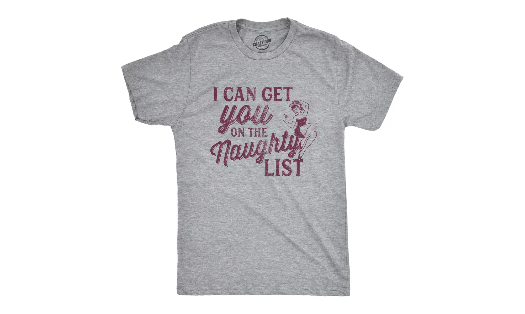 Mens I Can Get You On The Naughty List Tshirt Funny Santa Christmas Graphic Tee - Primary Image