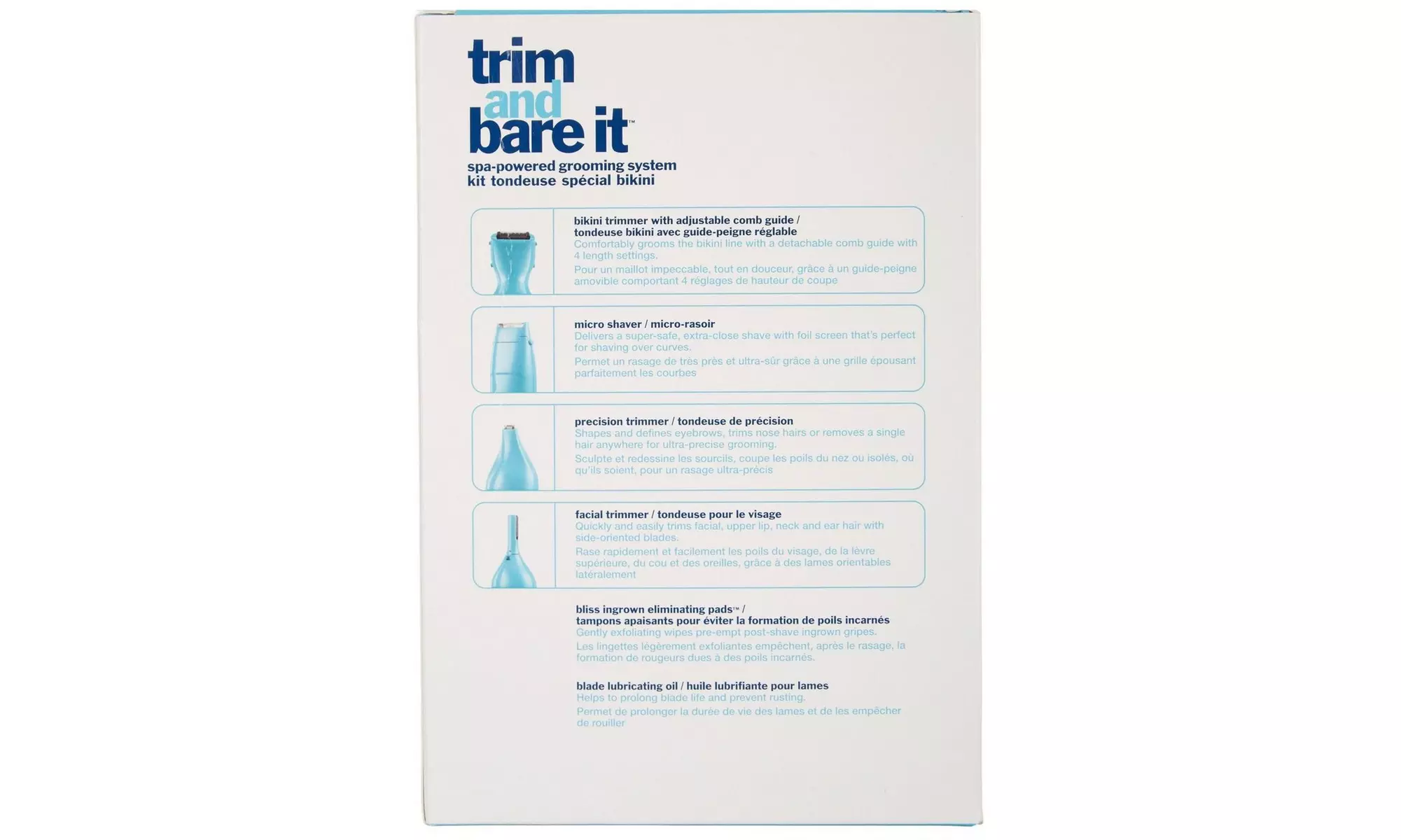 Bliss trim and bare it 4 pc grooming system - Second Medium