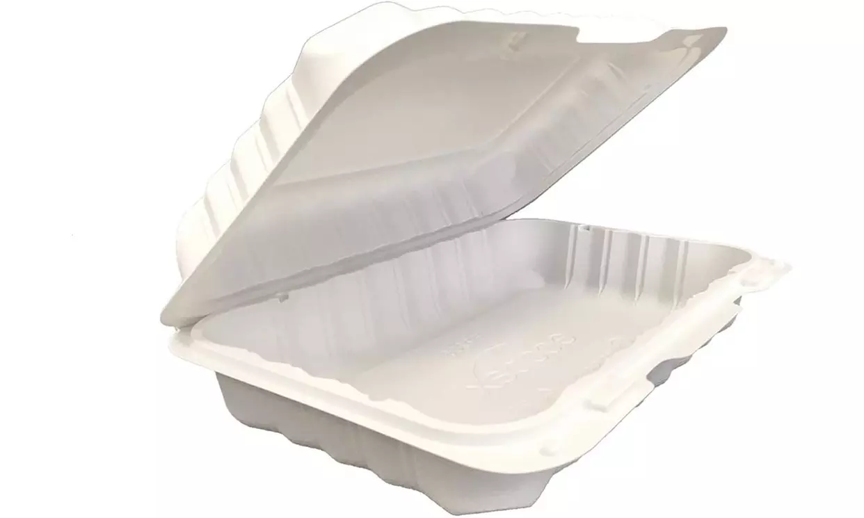 150 Count Disposable Clamshell To Go Take Out Food Containers 9.25x6.5x2.25" - Second Medium