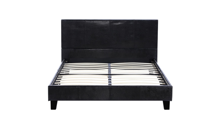 Up To 40% Off on Full Size Simple PU Bed Frame... | Groupon Goods