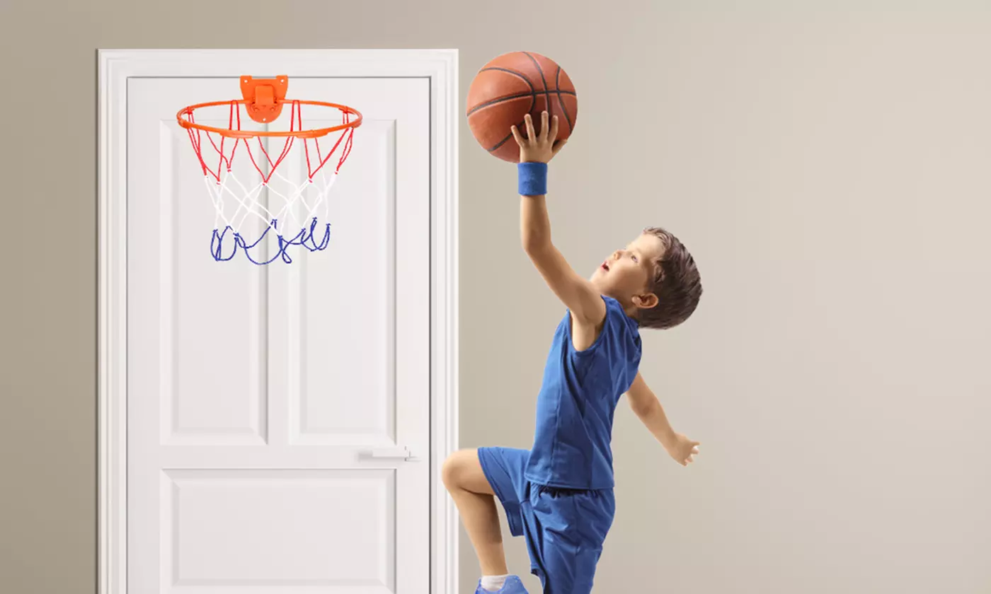 iMounTEK Silent Foam Basketball & Hoop Quiet Basketball Indoor Training Ball